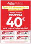 40€ d'achats = 4 Bons de Réduction de 10€ offerts et utilisables dès 30€ d’achats (1/Sem. - Sous Conditions) - Conflans-Sainte-Honorine (78)