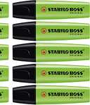 Lot de 10 Surligneurs Stabilo Boss Original - Fluo vert