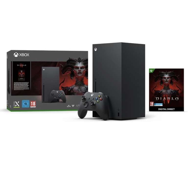 Console Microsoft Xbox Pack Series X + Diablo IV - Dématérialisé (Frontaliers Belgique)