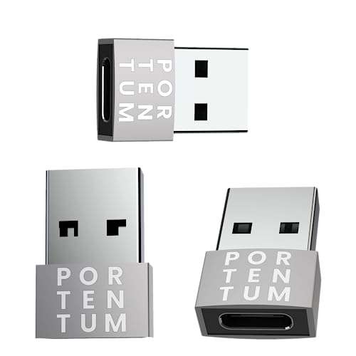 Lot de 3 adaptateurs USB-C (femelle) vers USB-A (mâle) Portentum