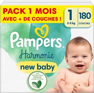 1 Paquet de 180 Couches Pampers Harmony T1