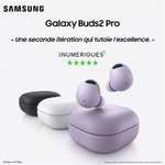 Pack Ecouteurs sans fil Bluetooth Samsung Galaxy Buds 2 Pro + Chargeur rapide sans fil 15 Watts (Via ODR 50€ - Retrait magasin uniquement)