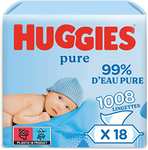 18 Paquets de 56 Lingettes (1008) Huggies Pure Baby
