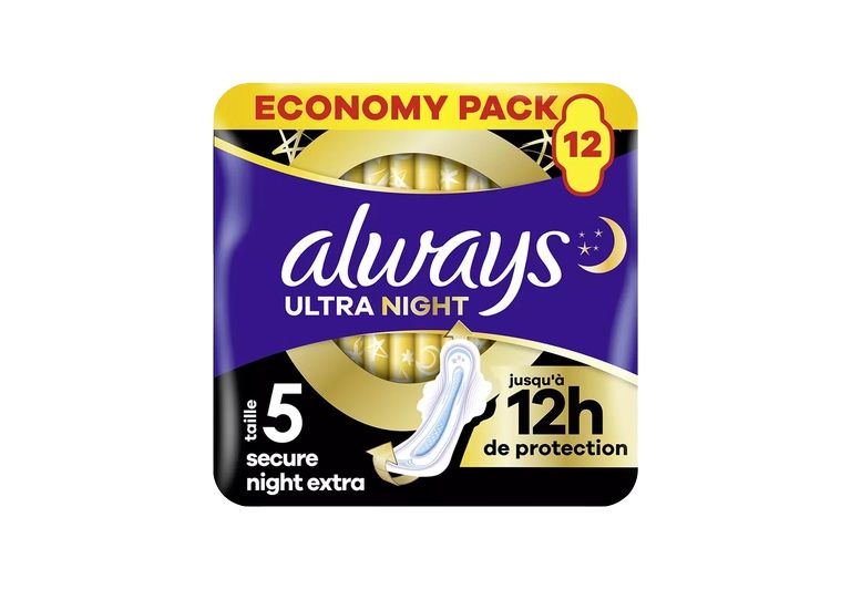 12 Serviettes hygiéniques Always Ultra Night