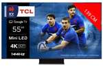 TV QLED Mini-Led 55" TCL 55MQLED80 - 4K UHD, Mini Led, 144Hz, HDR Premium 1300, Google TV (Via ODR)