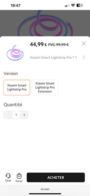 Bandes Led Xiaomi Smart Lightstrip Pro - 2m