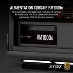 Alimentation PC Corsair RM1000e (2023) ATX Entièrement Modulaire et Silencieuse - Compatible ATX 3.0 et PCIe 5.0, Efficacité 80 PLUS Gold