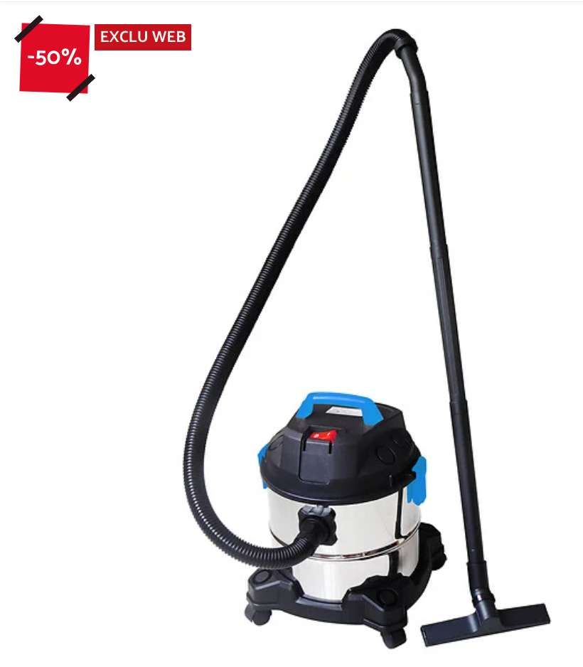 Aspirateur eau et poussières ASPIRIX20, bidon 20L, avec prise électrique