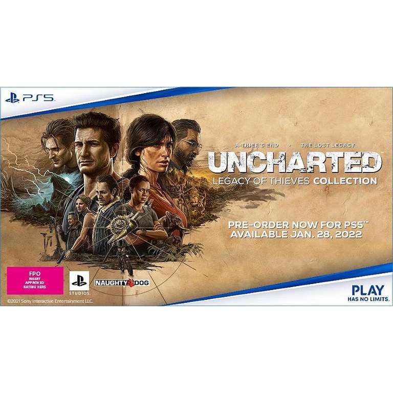 Sélection de jeux vidéo en réduction - Ex : Uncharted : Legacy of Thieves Collection sur PS5