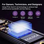 Disque dur 4to Ediloca EN760 SSD avec dissipateur Thermique (compatible PS5), PCIe Gen4, NVMe M.2 2280, jusqu'à 5000 Mo/s (vendeur tiers)