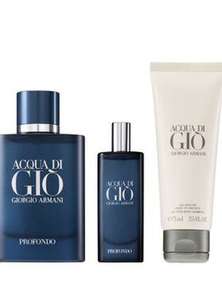 Sélection de produits Armani en promotion - Ex: Coffret cadeau Aqua Di Giorgio (eau de parfum, mini vaporisateur, gel douche)