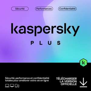 Licences Kaspersky en promotion - Ex : Kaspersky 2023 Plus - 5 Appareils, 2 Ans (Dématérialisé)