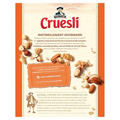 Céréales Quaker Cruesli - Mélange de Noix, 450g
