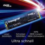 SSD Integral M2 Series M.2 - 1To, Vitesse lecture 3 450 Mo/s , écriture 3 200 Mo/s TLC Bus PCIe 3.0 x4 M.2