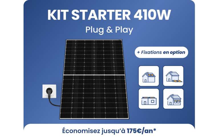 Kit solaire autoconsommation plug and play 410Wc –