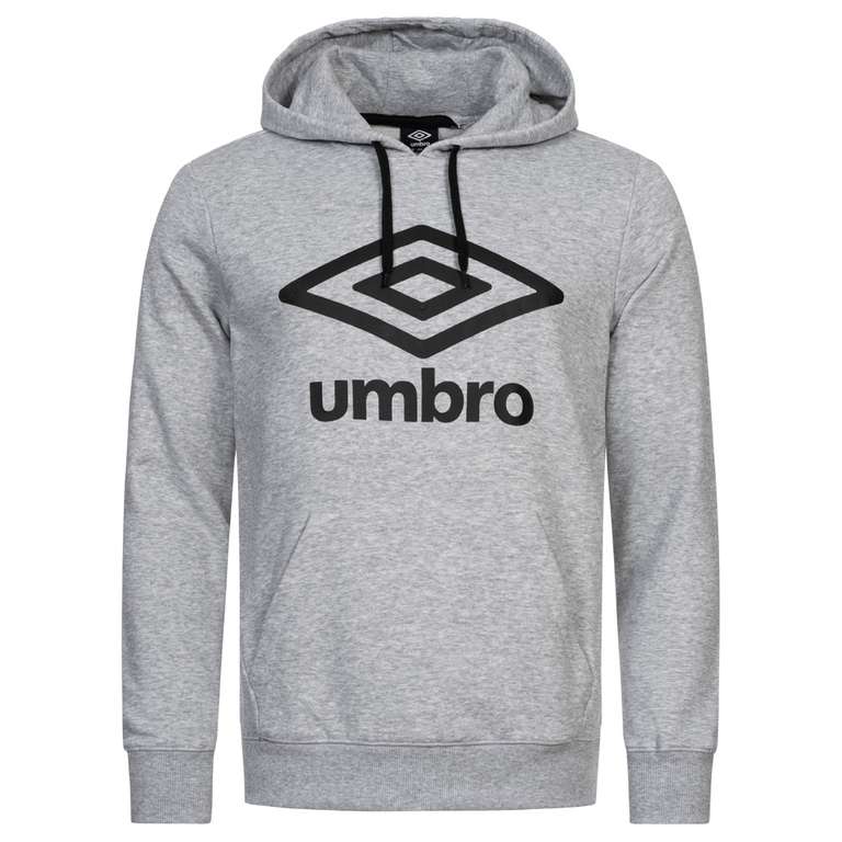 Sweat à capuche Umbro Large Logo Loopback pour Homme - Gris, Tailles S à XL