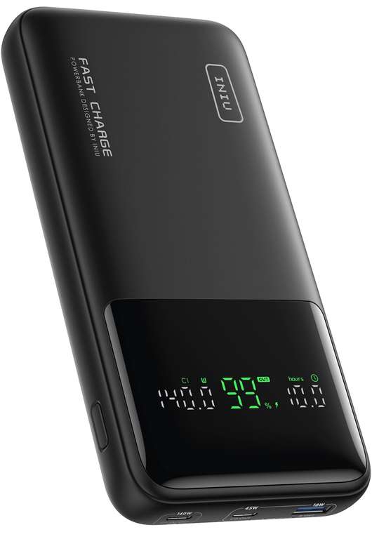 Batterie Externe INIU 27000 mAh - 140W, Charge Rapide (via coupon - Vendeur Tiers)