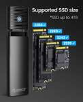 Boîtier SSD M.2 NVMe SATA Adaptateur Orico - USB-C 3.2 Gen 2 10Gbps NVME PCIe, 5Gbps NGFF SATA M-Key (Vendeur Tiers)