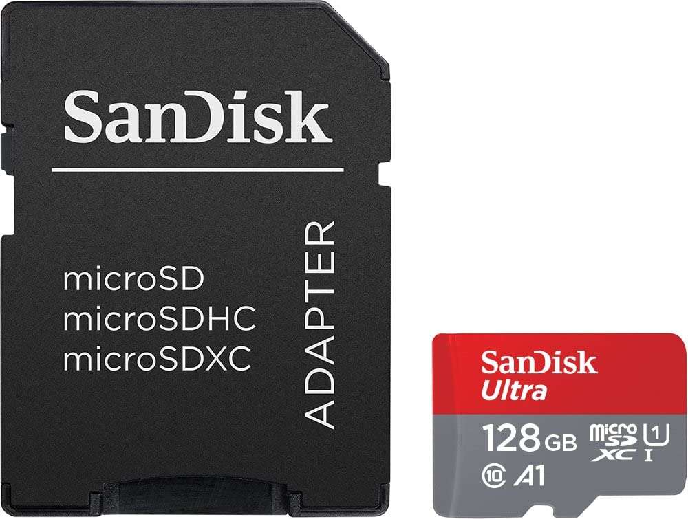 Carte Mémoire microSDXC SanDisk Ultra 128 Go + Adaptateur SD