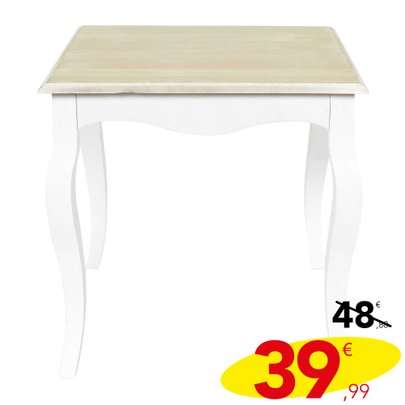 Table d'appoint Victoria Home Deco Factory - Blanc, 45x45cm