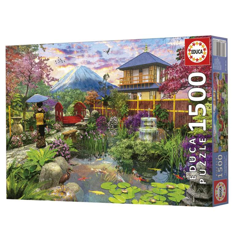 Puzzle de 1500 Educa -Jardin Japonais, 85 x 60 cm. + Colle Fix Puzzle