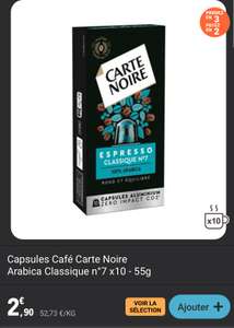 30 Capsules Nespresso Carte noire - Panachage possible - Soit 0,19€/capsule !