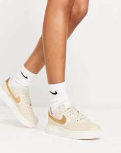 Baskets Nike Air Force 1 '07 - Rose et doré métallisé- Tailles 42 à 43
