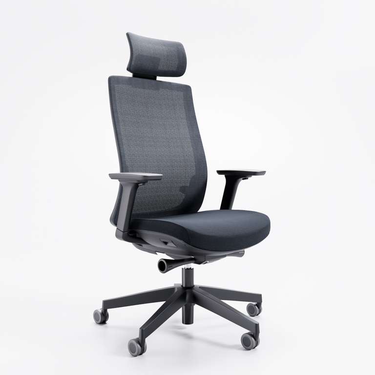 Chaise de bureau Direkt Interiör Ergo 312 - Noire, avec appuie tête (dpj-workspace.com)