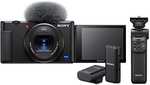 Appareil Photo numérique Sony ZV-1 Vlog + Poignée trépied bluetooth Sony GP-VPT2BT + Microphone Sony ECM-W2BT (Via coupon)