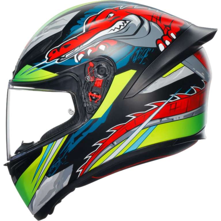 Casque Moto AGV K1 S Dundee Lime Mat Rouge (XS - S - L)