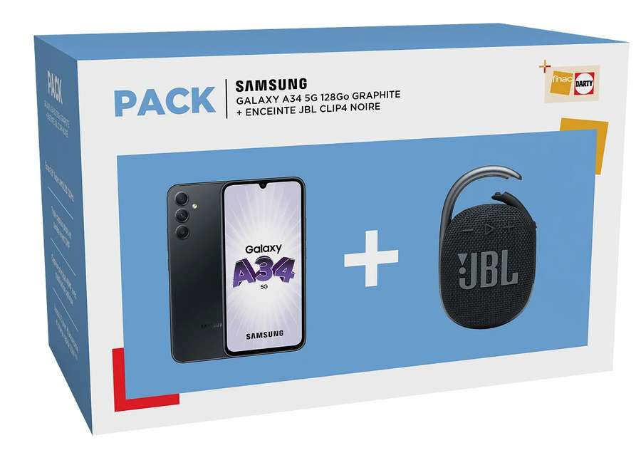 SAMSUNG Pack Galaxy A34+JBL clip 4 Eco pas cher 