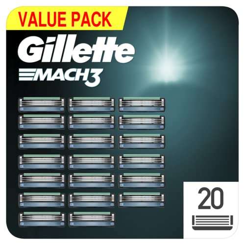 Lot de 20 recharges de lames de rasoir Gillette Mach3 (Via Prévoyez et Économisez)