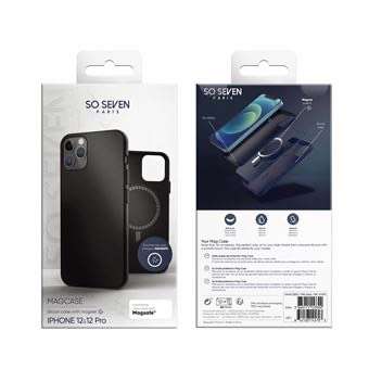 Housse en silicone So Seven pour iPhone 12 Mini - noir (retrait magasin)