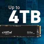 [Prime] SSD interne M.2 NVMe 4.0 Crucial P3 Plus - 4 To, QLC (Jusqu'à 5000-4200 Mo/s)