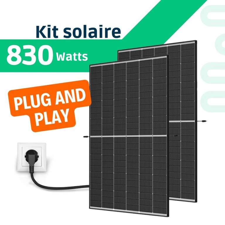 Kit Autoconsommation 1 Panneau Solaire 400W Plug and play