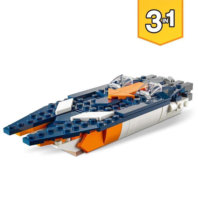 Jeu de construction Lego Creator 3 en 1 L’Avion Supersonique - 31126