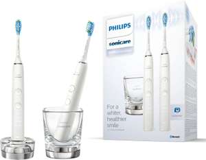 Lot de 2 brosses à dents électriques connectées Philips Sonicare HX9914/55 DiamondClean 9000 Series - Blanc