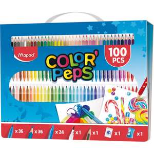 Kit de coloriage Maped Color' Peps - 100 pièces