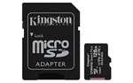 Carte mémoire microSDXC Kingston Canvas Select Plus - 128 Go, Classe 10 + Adaptateur