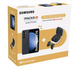 Smartphone Samsung Pack S23FE Noir 128Go + Buds FE + Buds FE OFFERT (Via 70eur ODR + remise panier)