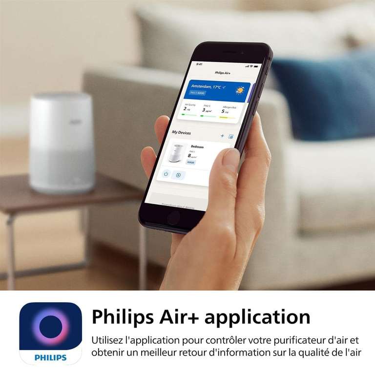 Purificateur d'Air Philips Séries 600 avec Capteur Intelligent