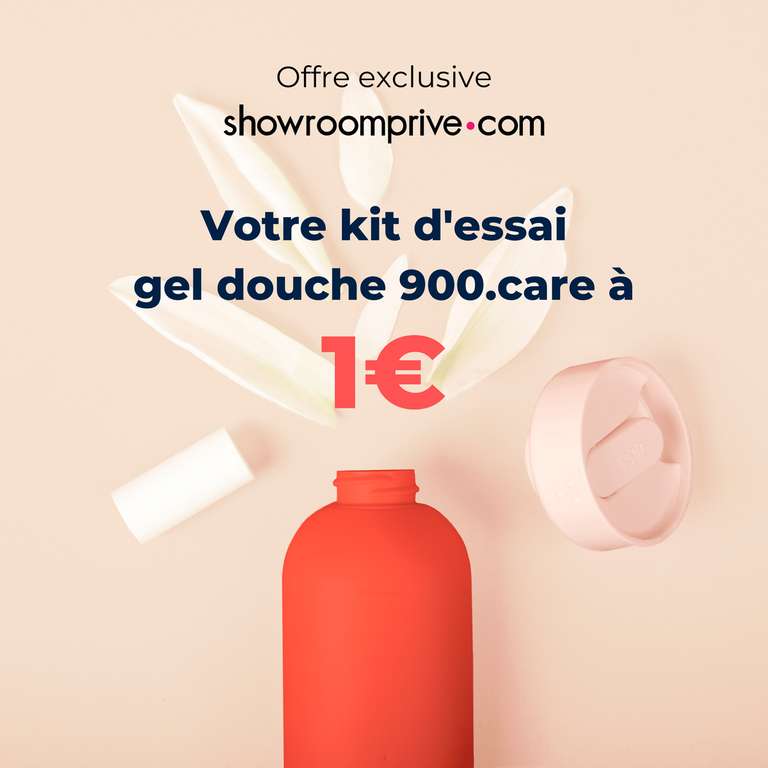 Kit d'essai Gel Douche à 1€ (900.care) ou 0,90€ avec le code HAPPY10