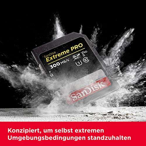 Carte SDXC SanDisk Extreme Pro 512Go - Jusqu'à 300 Mo/s, UHS-II Class 10 U3, V90