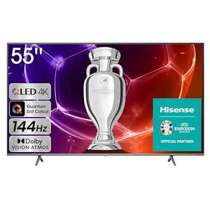 TV 55" QLED Hisense 55E7KQ Pro 2023 - 4K UHD 144Hz, Dolby Vision IQ & Dolby Atmos, AMD Freesync Premium, Smart TV
