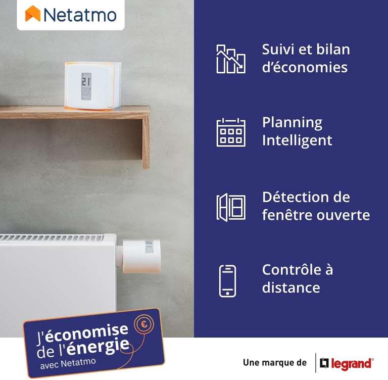 Thermostat connecté Netatmo NTH01-FR-EC