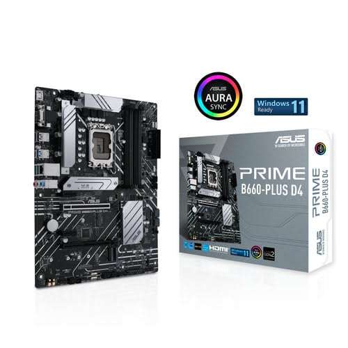 Carte Mère Asus Prime B660-Plus D4 - Intel LGA1700 (Également dispo chez Cybertek)
