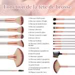 Set Pinceaux Maquillage avec Sac De Rangement Professionnel - 18 pièces (vendeur tiers)