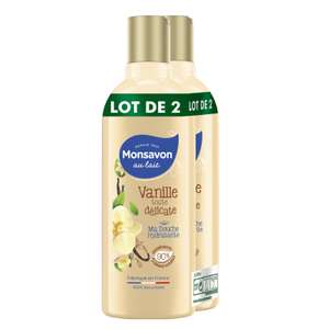 Gel douche Monsavon vanille toute délicate - 2x300ml (Via 2,16€ sur carte fidélité)