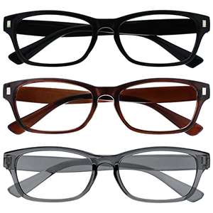 Set de 3 paires de lunettes de lecture The Reading Glasses RRR77-127 - Noir, Brun & Gris, dioptrie +2.50