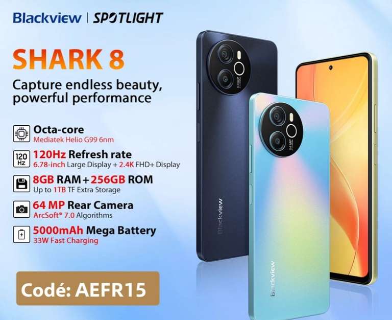 Smartphone Blackview Shark 8 - 8/128Go